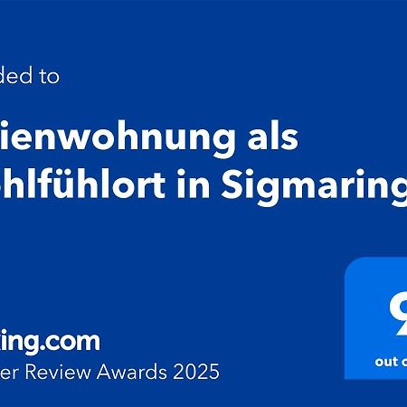 Ferienwohnung Als Wohlfuehlort In Sigmaringen Ngoại thất bức ảnh